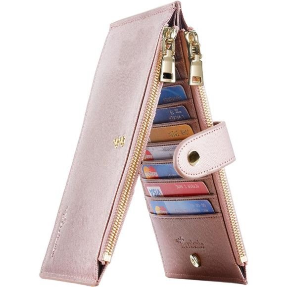 Womens Wallet RFID Blocking Bifold Multi Card Case Wallet with Zipper Pocket - Picture 1 of 6